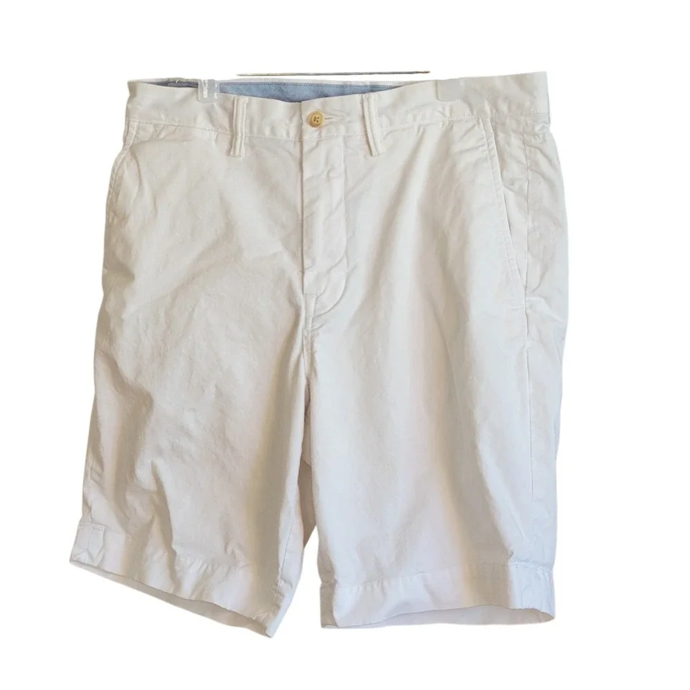 Polo Ralph Lauren Stretch Classic Fit Chino Shorts Mens 31 White Cotton Twill